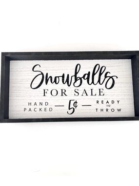 TARGET Snowballs for Sale Wood Sign NWT